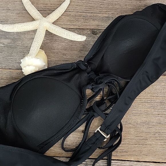 Joe Boxer swimwear black bikini top Size XXL - Picture 3 of 5